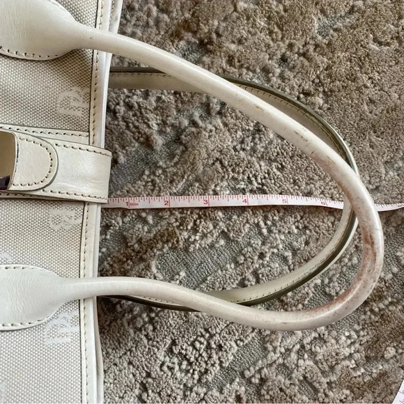 Dooney & Bourke Signature Vintage Ivory Medium Purse Hand Bag Monogrammed - Picture 16 of 16